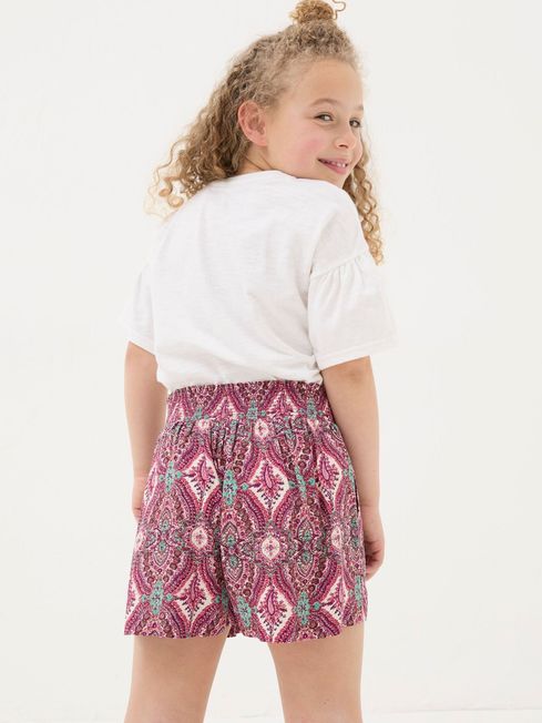 Purple Paisley Print Flippy Shorts FatFace