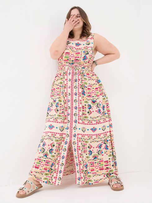 Carmen Natural Trail Marks Maxi Dress