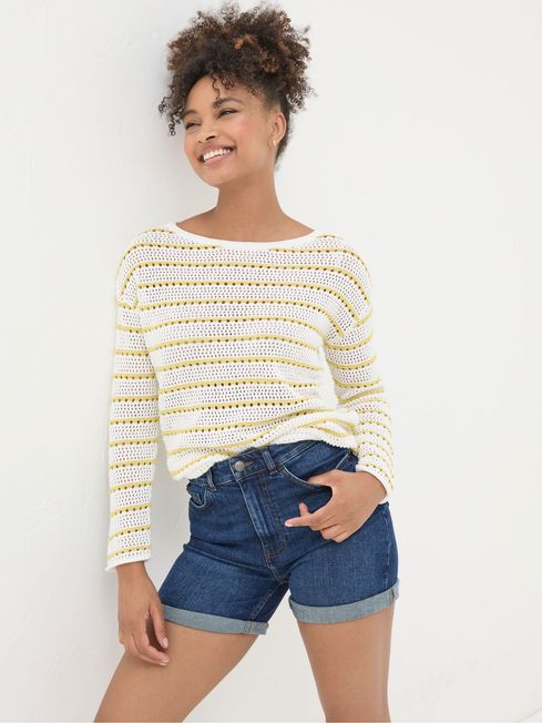 Darley Blue Denim Shorts FatFace
