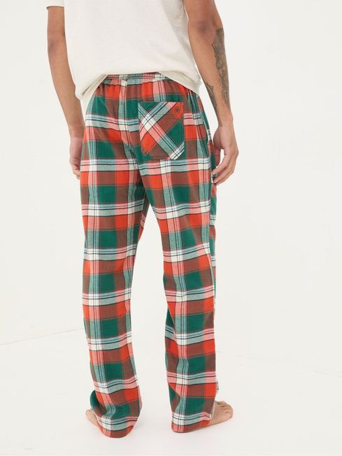 Helmsley Orange Check Pyjama Bottoms FatFace