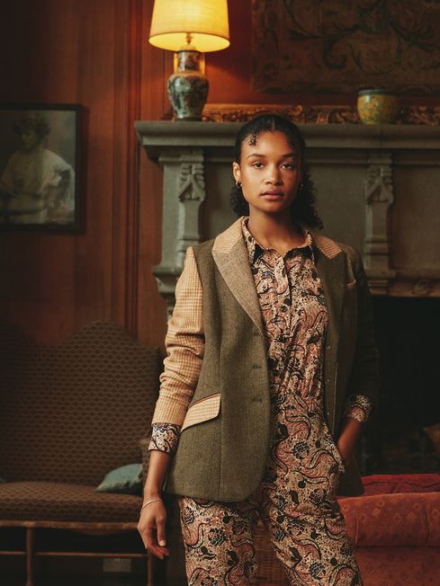Blazer en tweed on sale