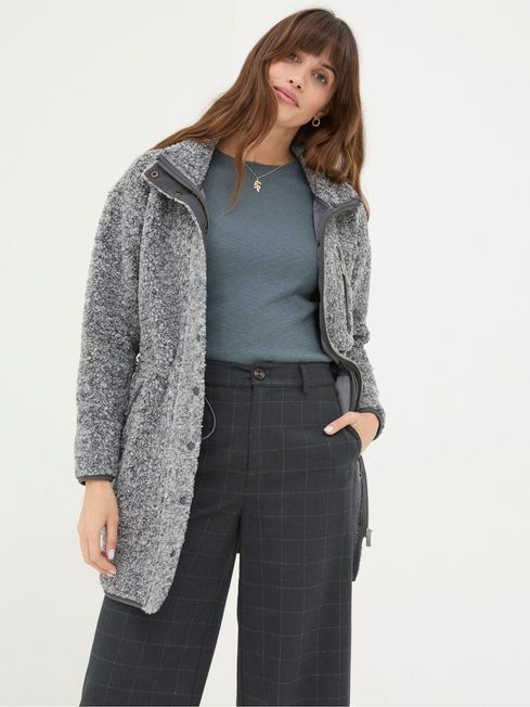 Long length fleece jacket on sale