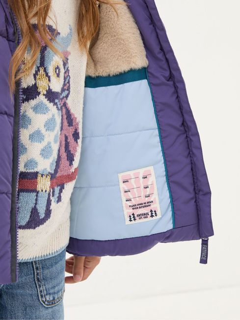 Everly Purple Padded Jacket FatFace