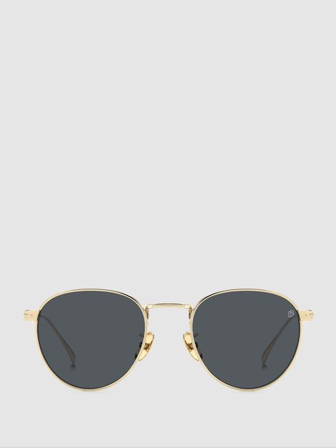 Eyewear by David Beckham Round Trim Sunglasses