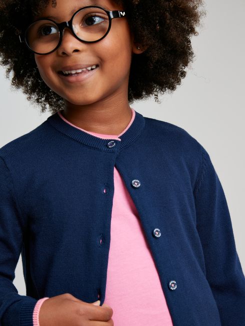 Joules top navy cardigan