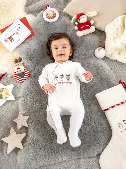 Christmas sleepsuit baby boy on sale