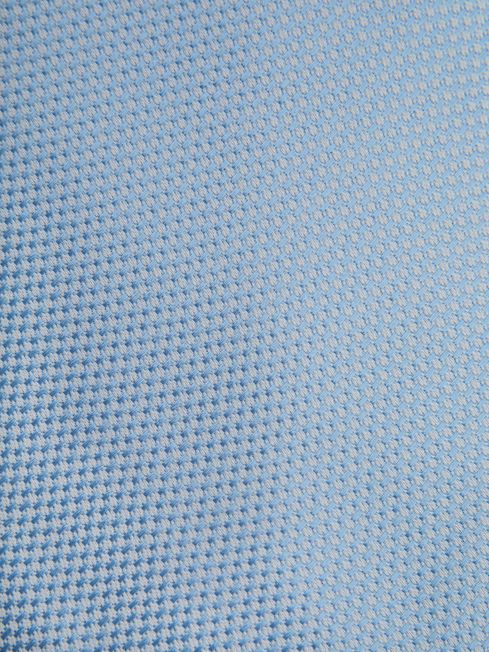 Textured Silk Blend Tie in Soft Blue