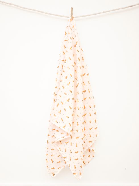 Extra Large Fox Print Muslin JoJo Maman Bebe