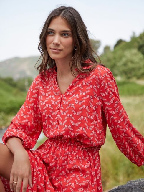 Joules red dress clearance