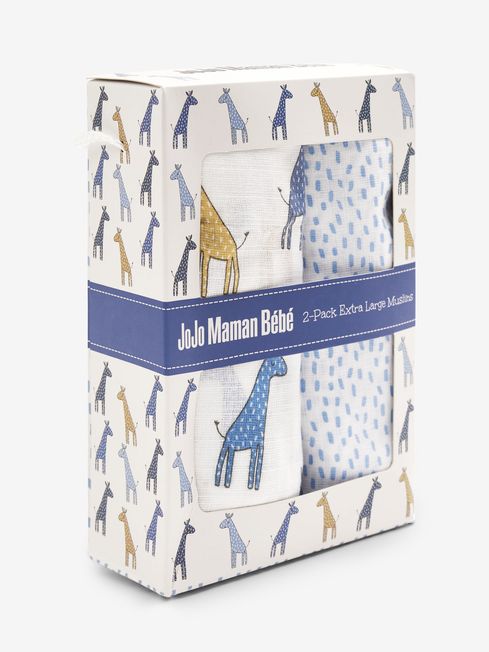 Buy JoJo Maman Bébé 2-Pack Extra Large Giraffe Muslin from the JoJo Maman Bébé UK online shop