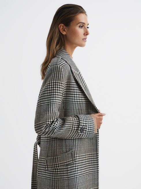 Reiss checked coat cheap