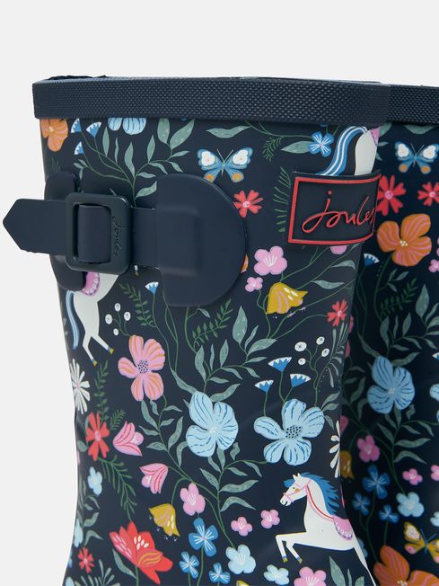 Joules tall welly print top