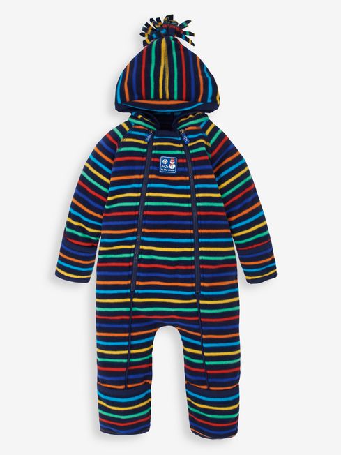 White Rainbow Cosy Polarfleece All In One JoJo Maman Bebe