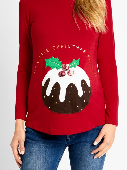 Christmas pudding jumper maternity cheap