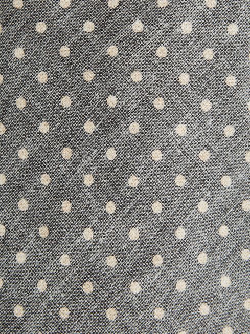 Silk Polka Dot Tie in Grey