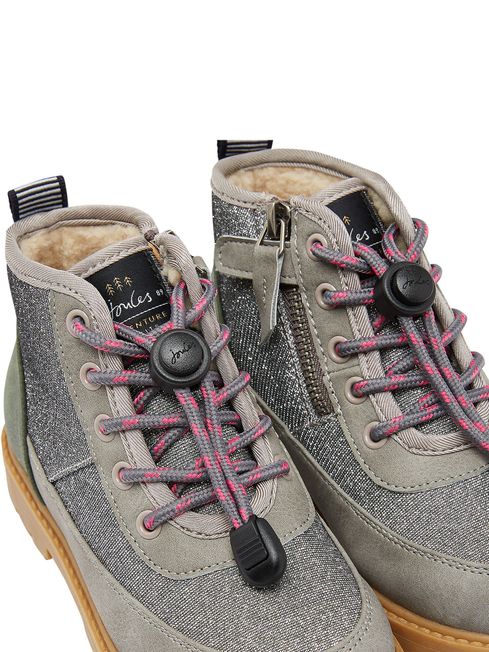 Buy Joules Metallic Stomper Hiker Boots With Toggle Fastening from
