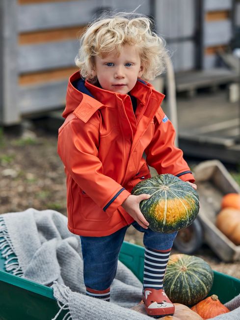Cosy Fisherman s Jacket in Rust JoJo Maman Bebe