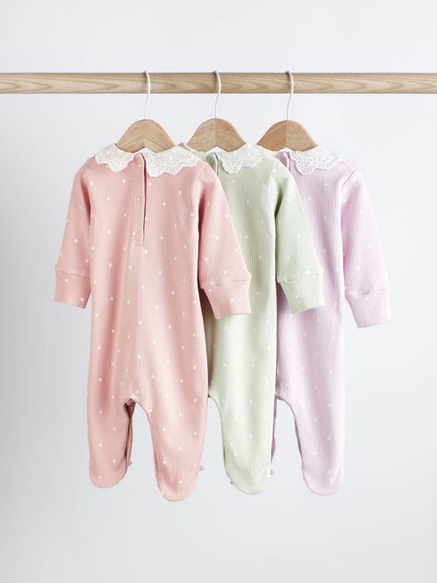 Back fastening sleepsuits top