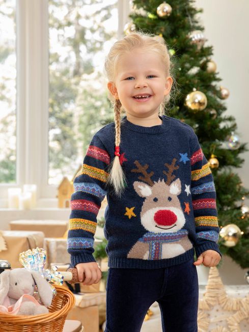 Boys reindeer on sale jumper