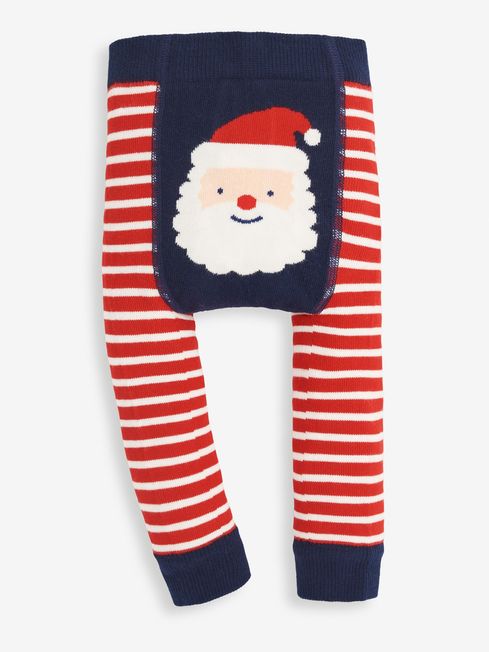 Stripe Santa Christmas Cotton Blend Stripe Baby Leggings JoJo Maman Bebe