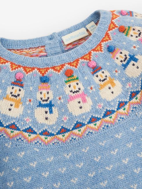 Buy JoJo Maman B b Snowman Fair Isle Knitted Dress from the JoJo