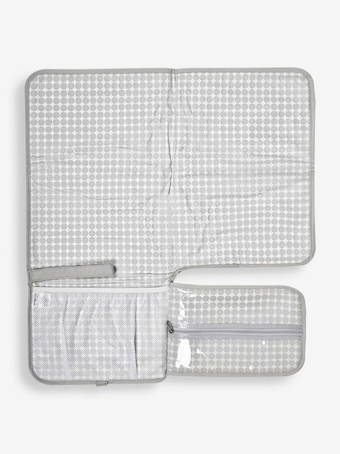 Spot Print Folding Changing Mat in Grey JoJo Maman Bebe