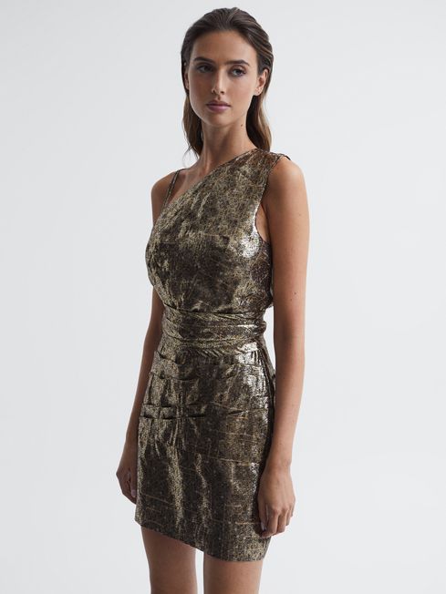Reiss black store and gold dress