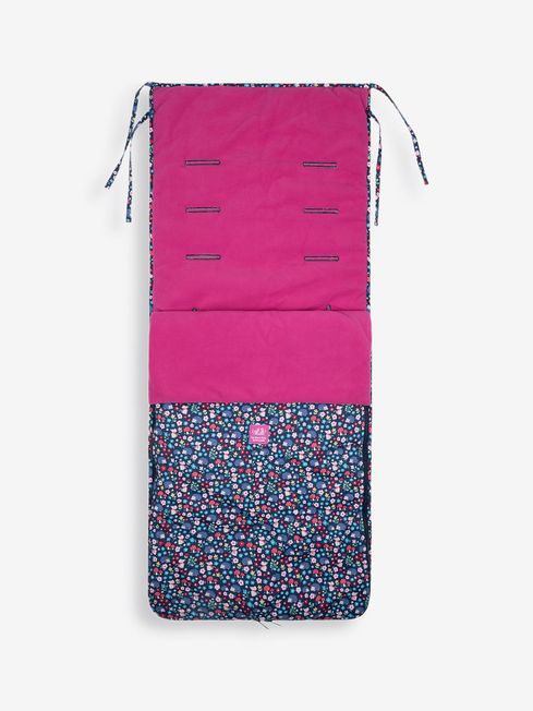JoJo Maman Bébé Pink Woodland Print Waterproof Fleece Lined Buggy Cosy