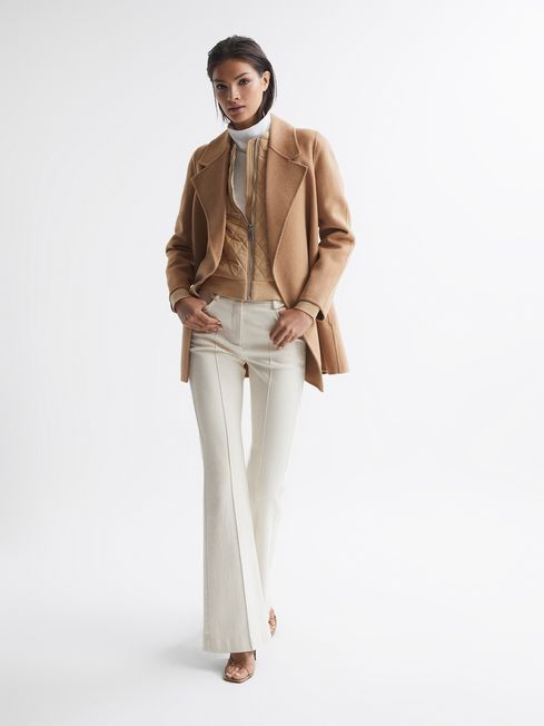 Reiss Ayla Hybrid Zip Through Quilted Jumper REISS