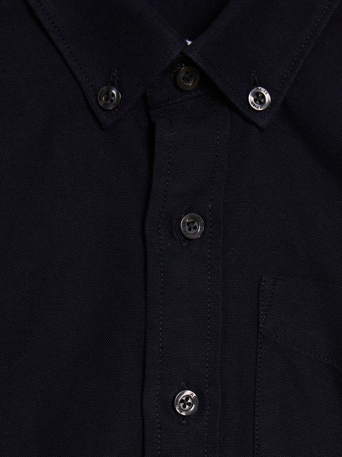 Teen Slim Fit Button-Down Oxford Shirt in Navy