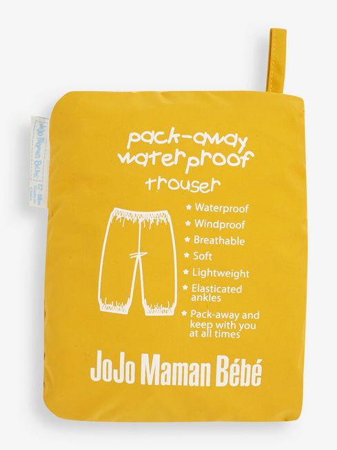 Mustard Yellow Pack Away Waterproof Trousers
