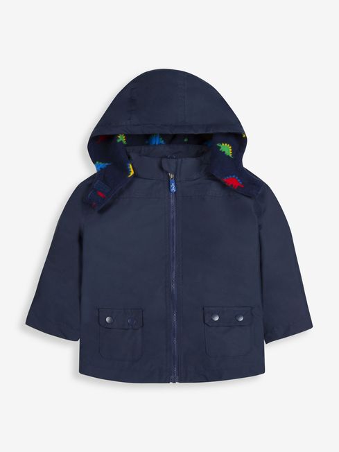 Navy Blue Stegosaurus 4 In 1 Waterproof Polarfleece Jacket JoJo Maman Bebe