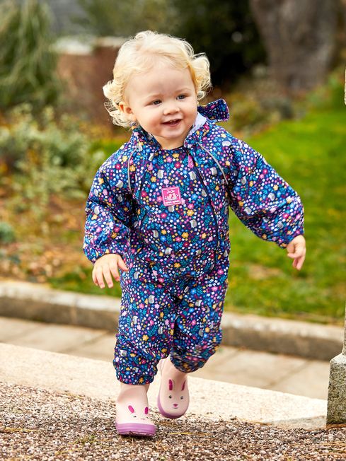 Pink Bunny Printed Lined Wellies