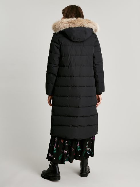 Buy Joules Black Cotsland Hybrid Puffer Parka from the Joules