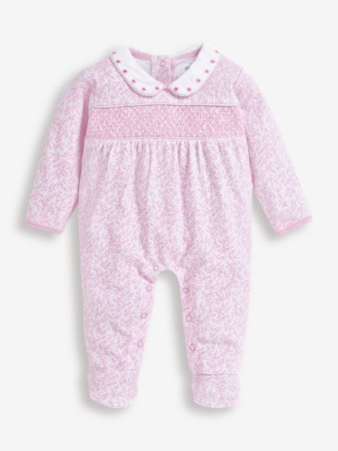 Smocked sleepsuit clearance