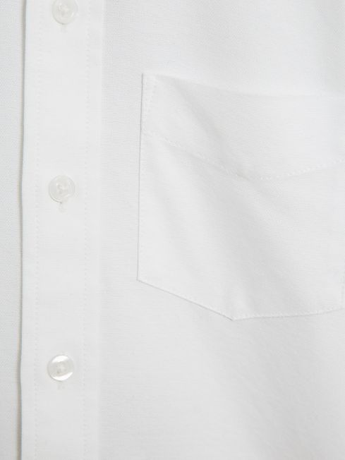 Senior Slim Fit Button-Down Oxford Shirt in White
