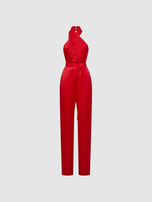 Reiss jumpsuit red hotsell