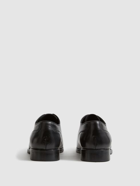 Reiss Black Bay Leather Whole Cut Shoes