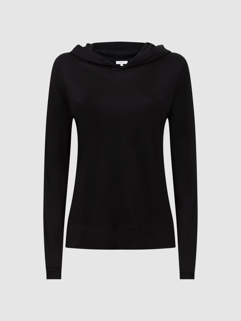 Long Sleeve Hoodie in Black