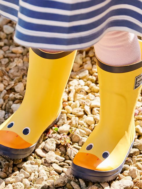 Yellow Duck Printed Wellies