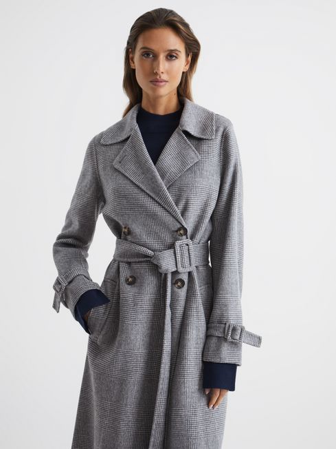 Reiss top checked coat
