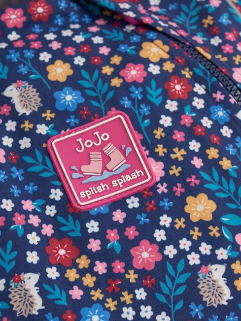 Navy Blue Woodland Pack Away Waterproof Puddlesuit JoJo Maman Bebe