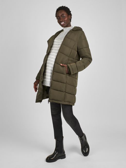 Bebe long puffer best sale coat