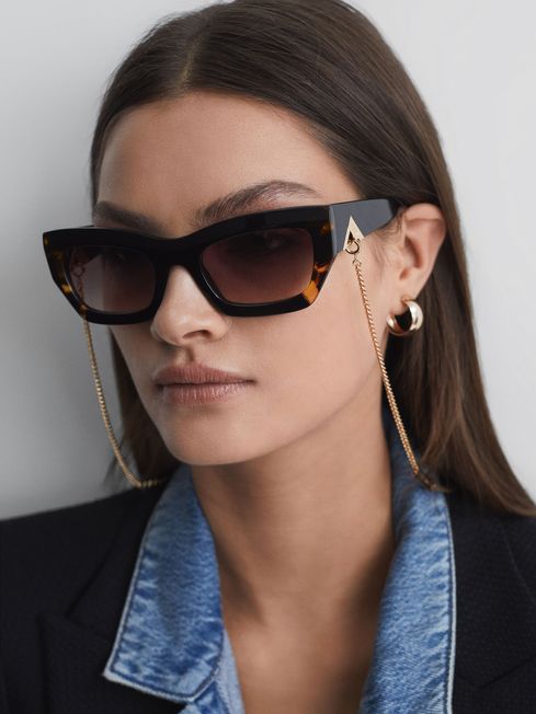 Missoni Eyewear Removable Chain Cat Eye Sunglasses REISS
