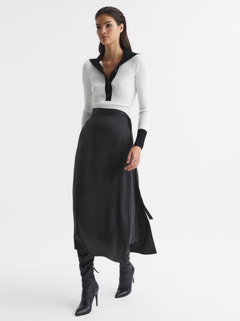 Silk skirt deals reiss