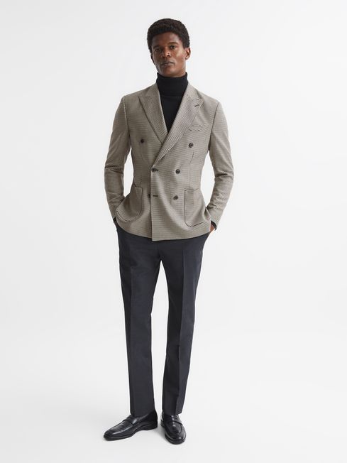 Reiss dogtooth blazer top