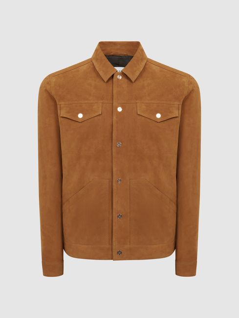 Caramel suede jacket outlet