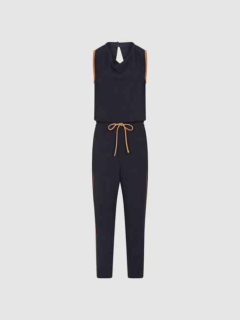 Black 2025 jumpsuit reiss