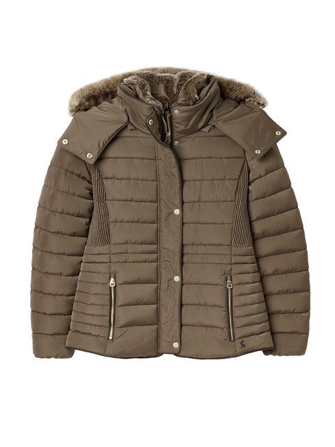 Joules gosling padded jacket burgundy top
