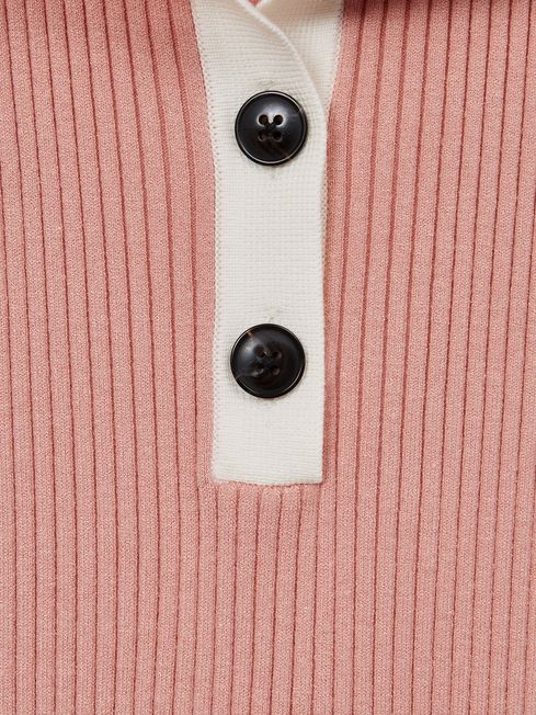 Junior Colourblock Knitted Dress in Pink